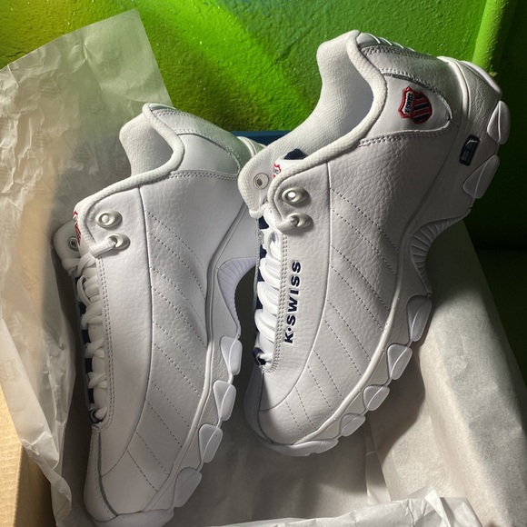 NWB K-SWISS Memory Foam white shoes medium sneakers sport work out running ST429 - Picture 6 of 10